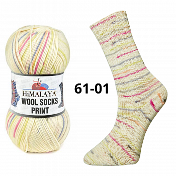 Wool socks print 61-01