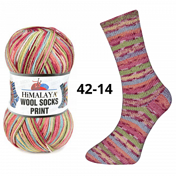Wool socks print 42-14