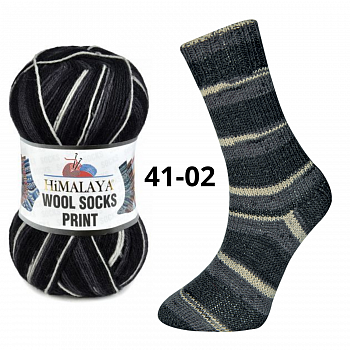 Wool socks print 41-02