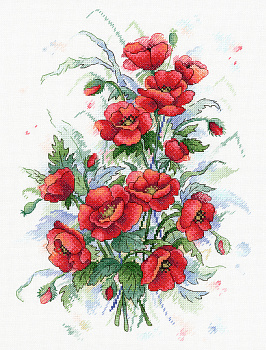 А-037 Пламенные цветы 33*23