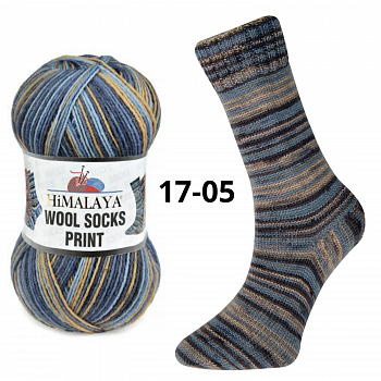 Wool socks print 17-05