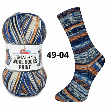 Wool socks print 49-04