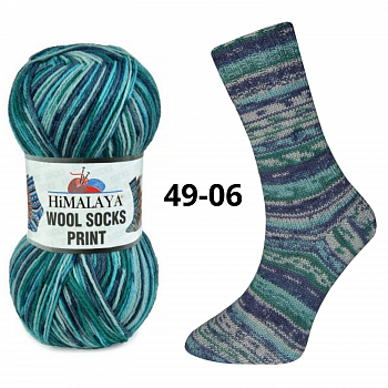 Wool socks print 49-06