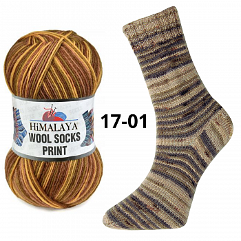 Wool socks print 17-01