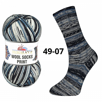 Wool socks print 49-07