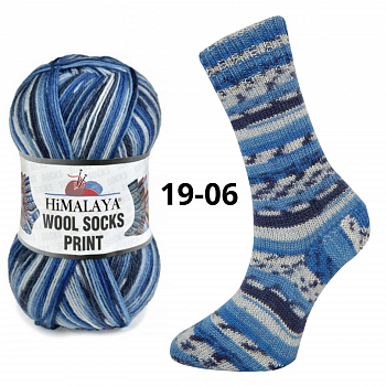 Wool socks print 19-06