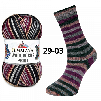 Wool socks print 29-03